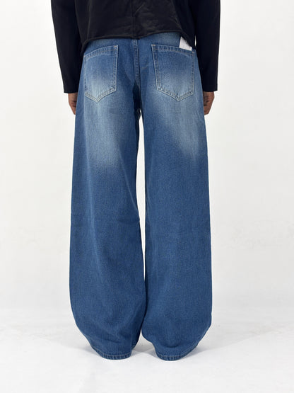 WASHED INDIGO WIDE