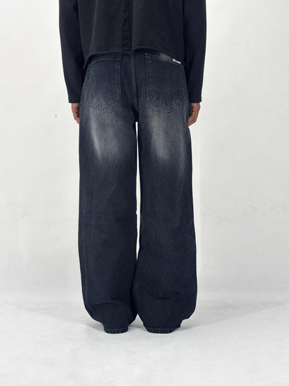 BLACK FAID PATTERN BAGGY