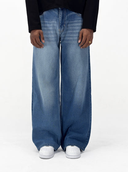 WASHED INDIGO WIDE