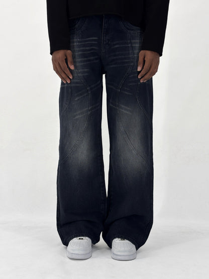 BLACK FAID PATTERN BAGGY