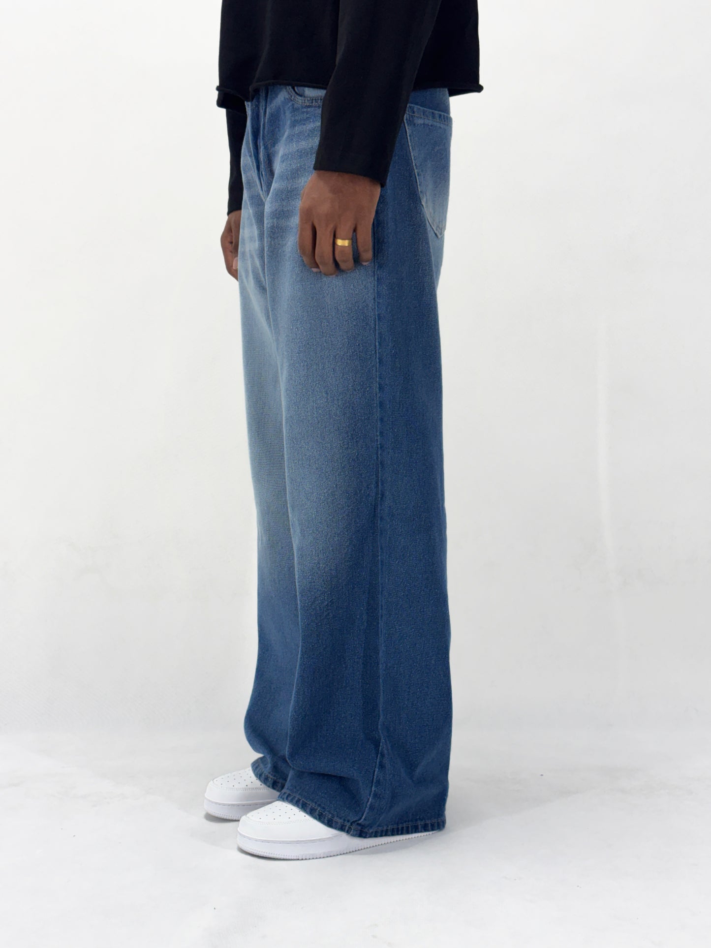 WASHED INDIGO WIDE