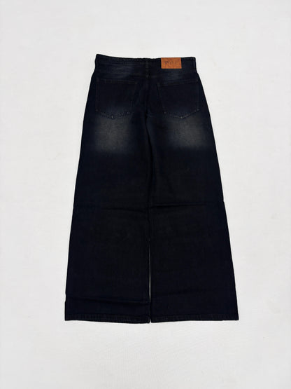 FAIDED WASH BLACK WIDE