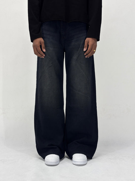 FAIDED WASH BLACK WIDE