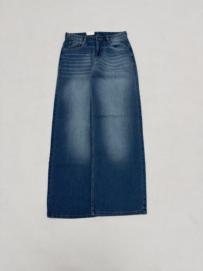 WASHED INDIGO WIDE